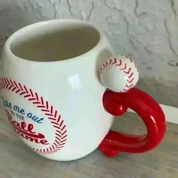 Baseball Novelty Coffee Mug/Tea Take Me Out To The Ballgame Ceramic - Picture 4 of 9